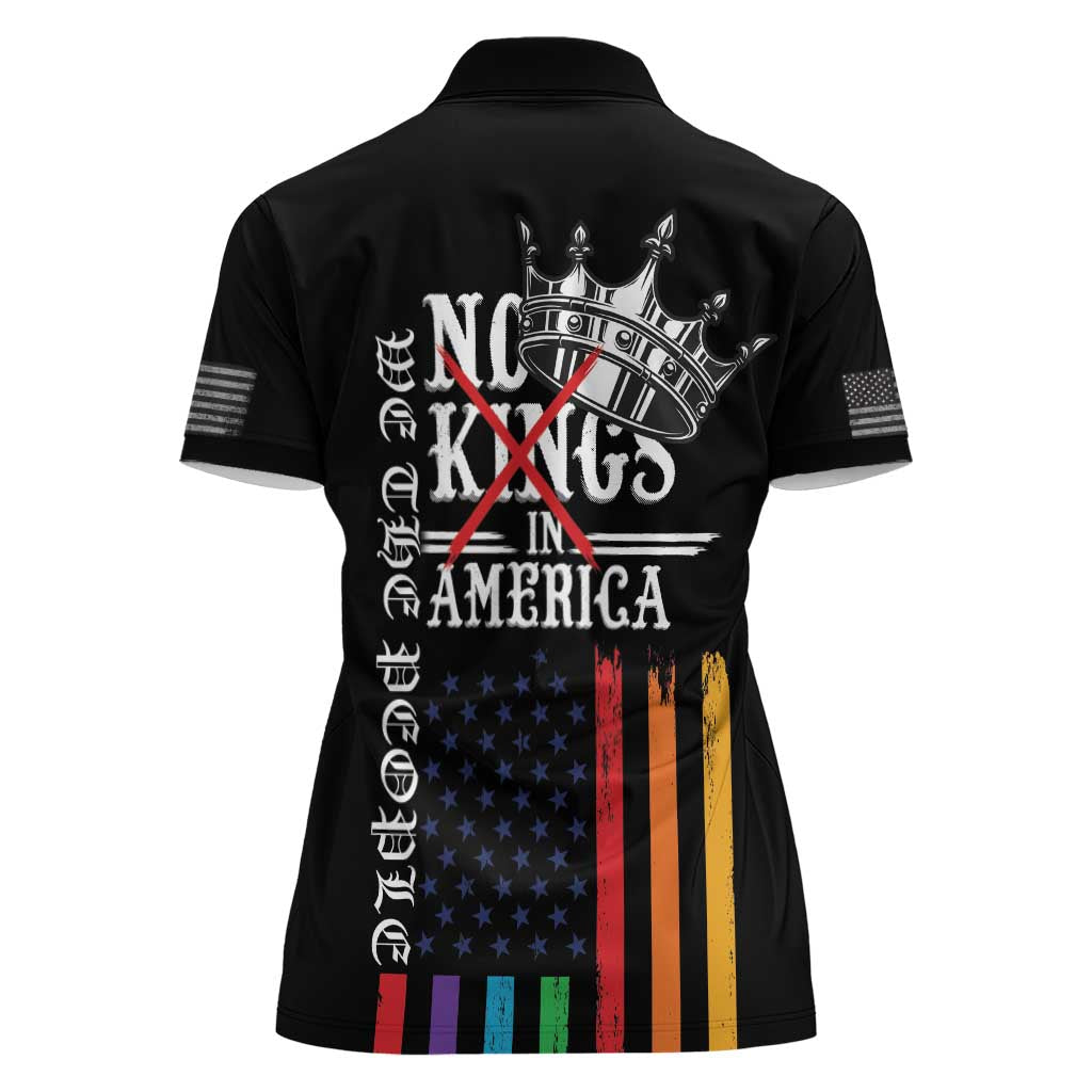 No Kings In America LGBT Women Polo Shirt We the People Say No - Wonder Print Shop