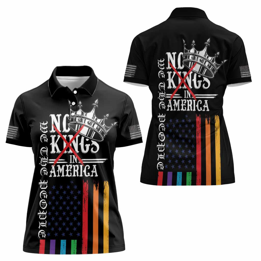 No Kings In America LGBT Women Polo Shirt We the People Say No - Wonder Print Shop