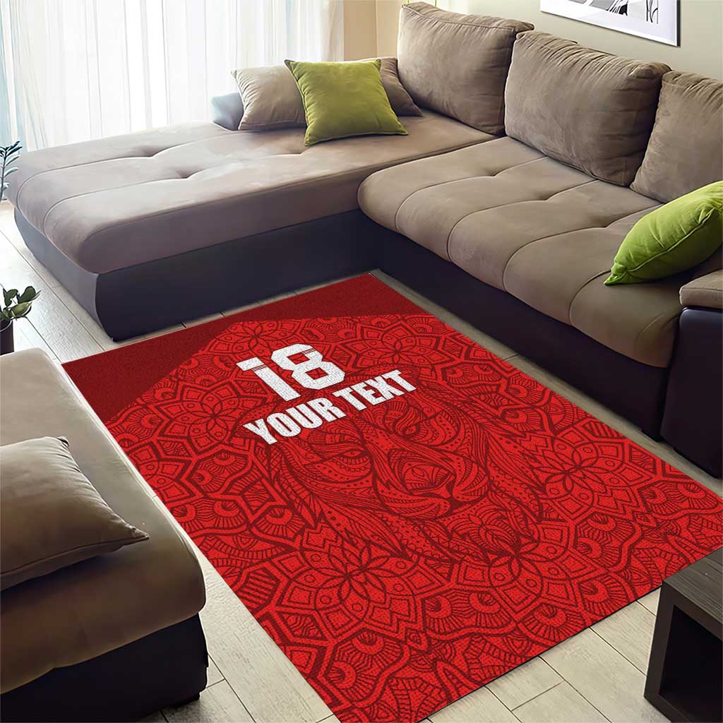 Custom Czech Republic Football Red Version Area Rug Go Champion Sporty Style LT18