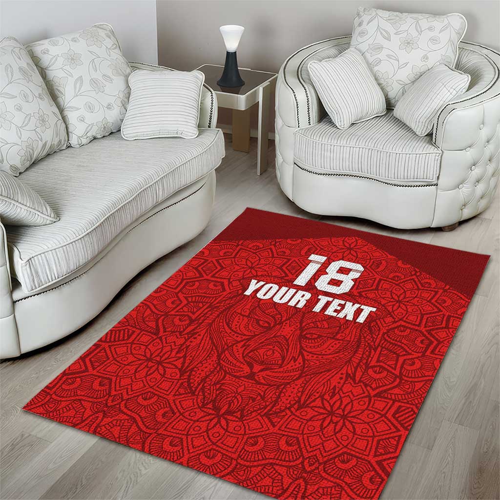 Custom Czech Republic Football Red Version Area Rug Go Champion Sporty Style LT18