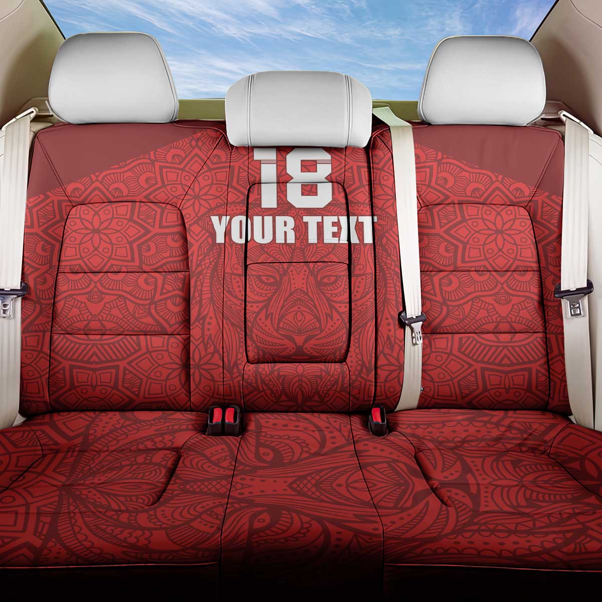 Custom Czech Republic Football Red Version Back Car Seat Cover Go Champion Sporty Style LT18