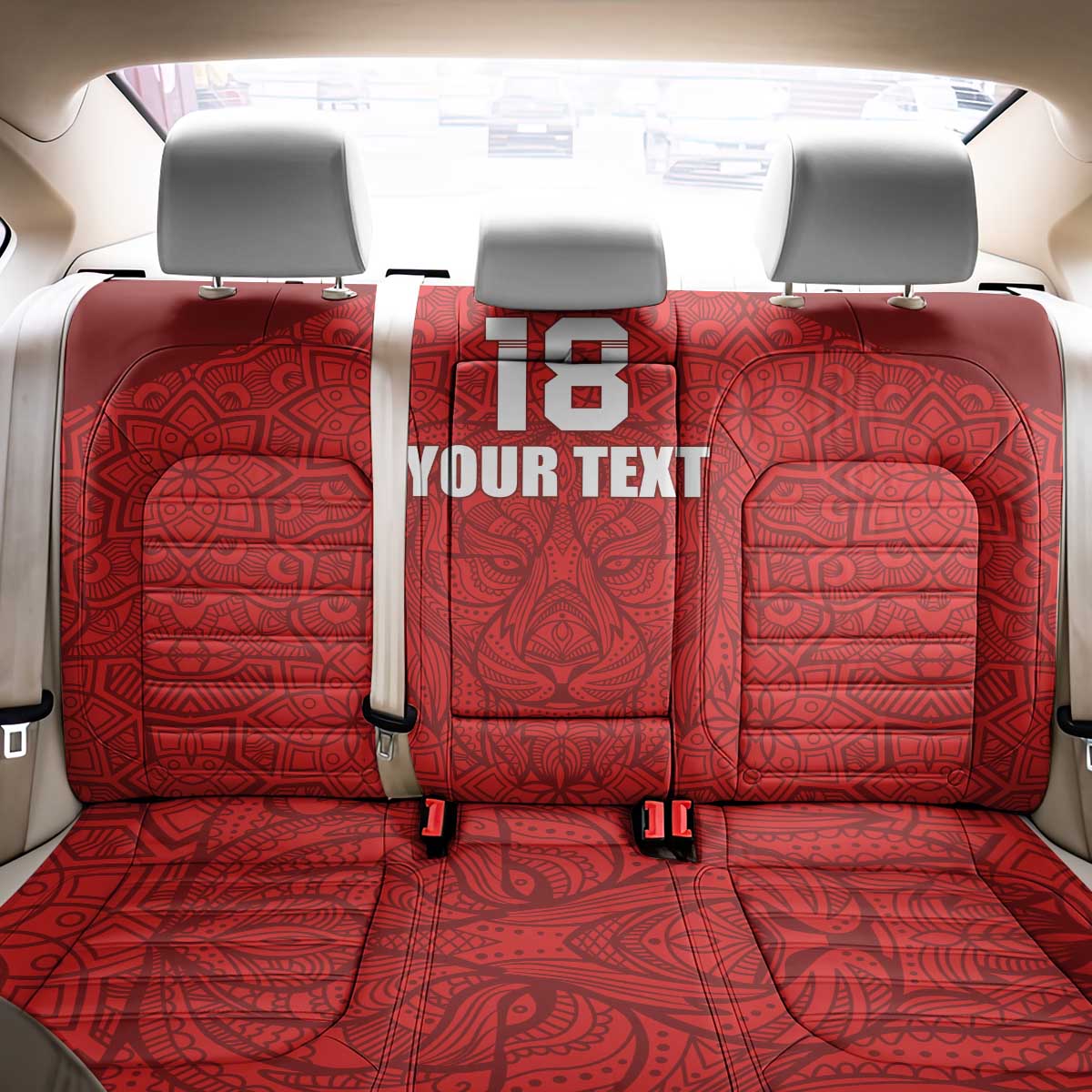 Custom Czech Republic Football Red Version Back Car Seat Cover Go Champion Sporty Style LT18