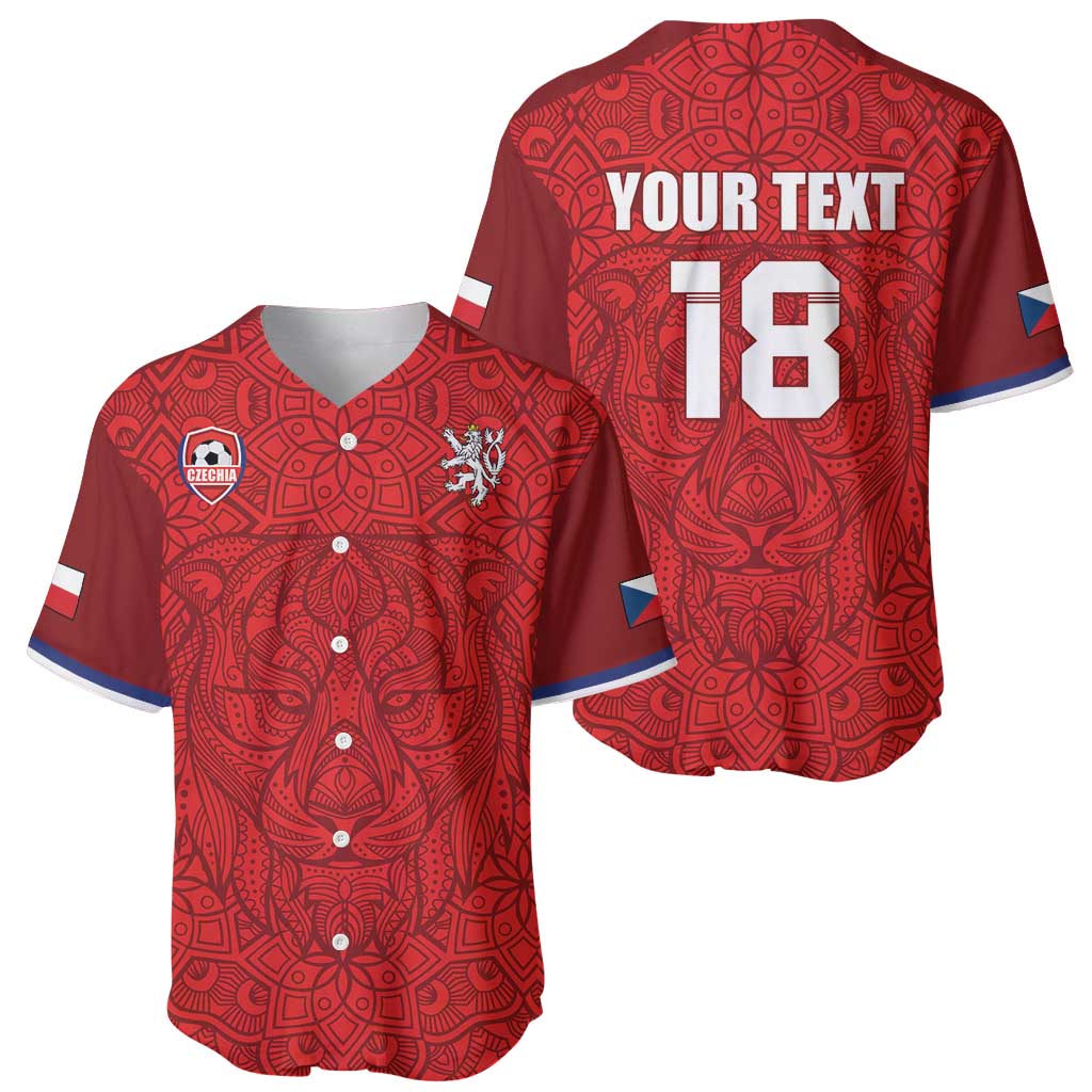 Custom Czech Republic Football Red Version Baseball Jersey Go Champion Sporty Style LT18