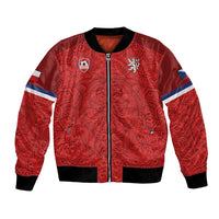 Custom Czech Republic Football Red Version Bomber Jacket Go Champion Sporty Style LT18