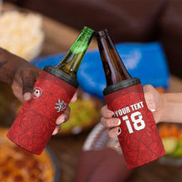 Custom Czech Republic Football Red Version 4 in 1 Can Cooler Tumbler Go Champion Sporty Style LT18