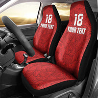 Custom Czech Republic Football Red Version Car Seat Cover Go Champion Sporty Style LT18
