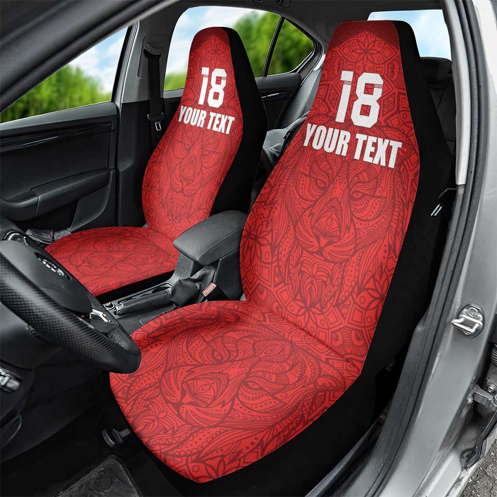 Custom Czech Republic Football Red Version Car Seat Cover Go Champion Sporty Style LT18