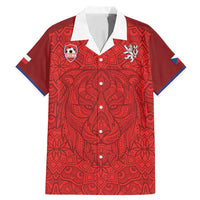 Custom Czech Republic Football Red Version Family Matching Mermaid Dress and Hawaiian Shirt Go Champion Sporty Style LT18