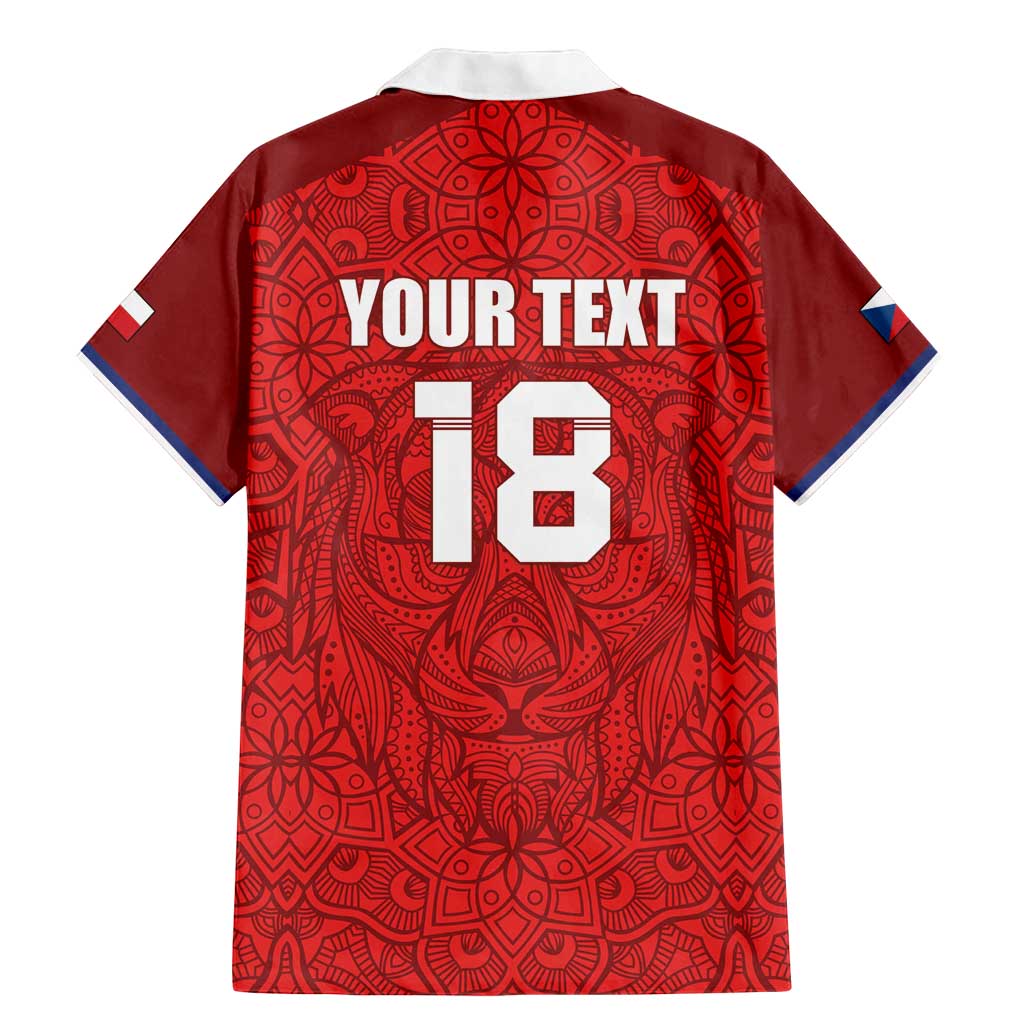 Custom Czech Republic Football Red Version Family Matching Mermaid Dress and Hawaiian Shirt Go Champion Sporty Style LT18