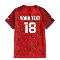 Custom Czech Republic Football Red Version Family Matching Mermaid Dress and Hawaiian Shirt Go Champion Sporty Style LT18