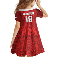 Custom Czech Republic Football Red Version Family Matching Off The Shoulder Long Sleeve Dress and Hawaiian Shirt Go Champion Sporty Style LT18