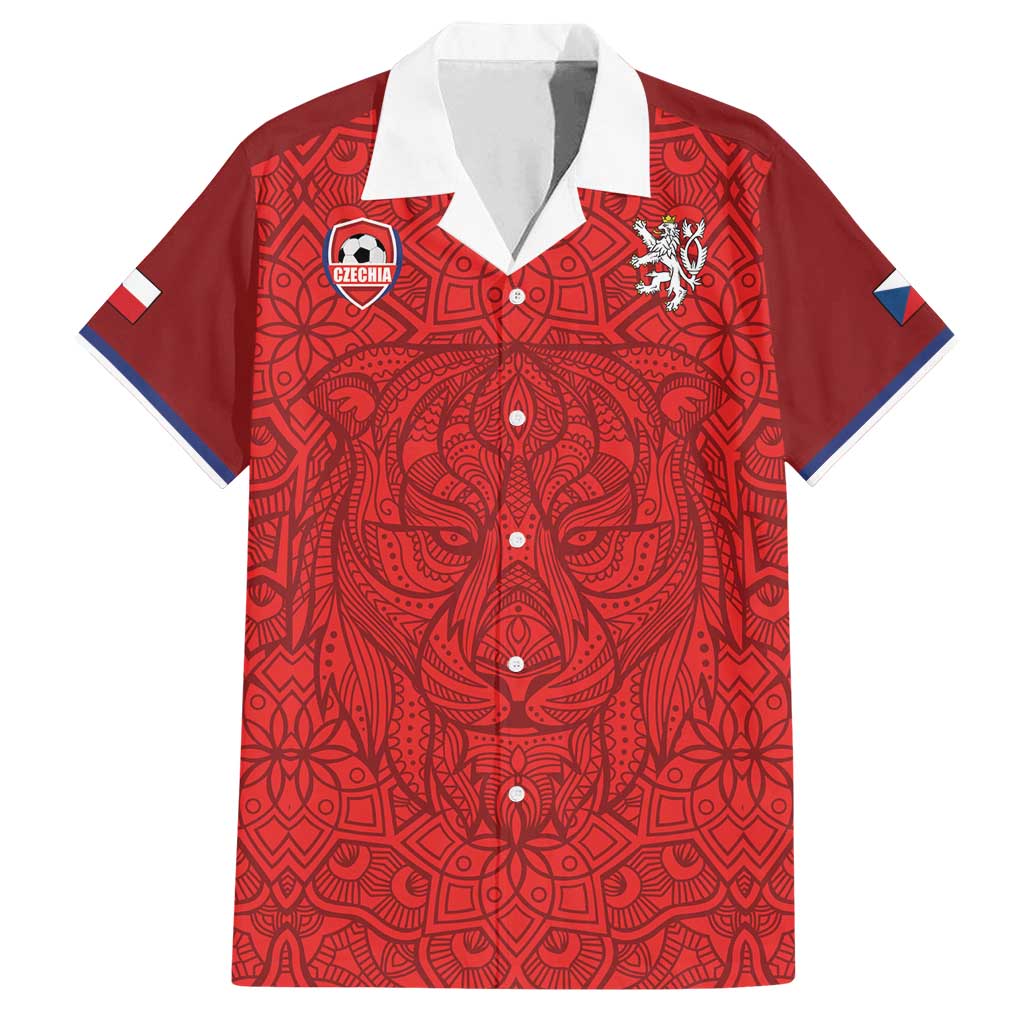 Custom Czech Republic Football Red Version Family Matching Puletasi and Hawaiian Shirt Go Champion Sporty Style LT18