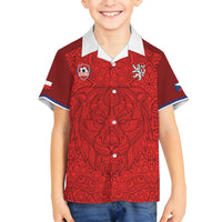 Custom Czech Republic Football Red Version Family Matching Summer Maxi Dress and Hawaiian Shirt Go Champion Sporty Style LT18