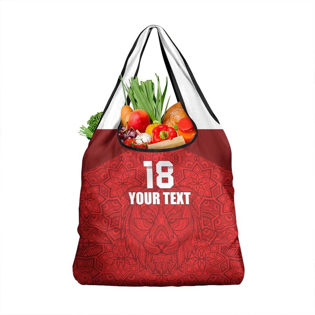 Custom Czech Republic Football Red Version Grocery Bag Go Champion Sporty Style LT18