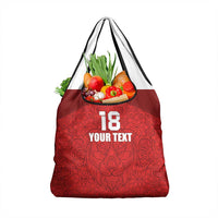 Custom Czech Republic Football Red Version Grocery Bag Go Champion Sporty Style LT18