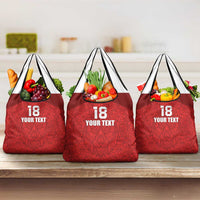 Custom Czech Republic Football Red Version Grocery Bag Go Champion Sporty Style LT18