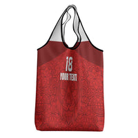 Custom Czech Republic Football Red Version Grocery Bag Go Champion Sporty Style LT18
