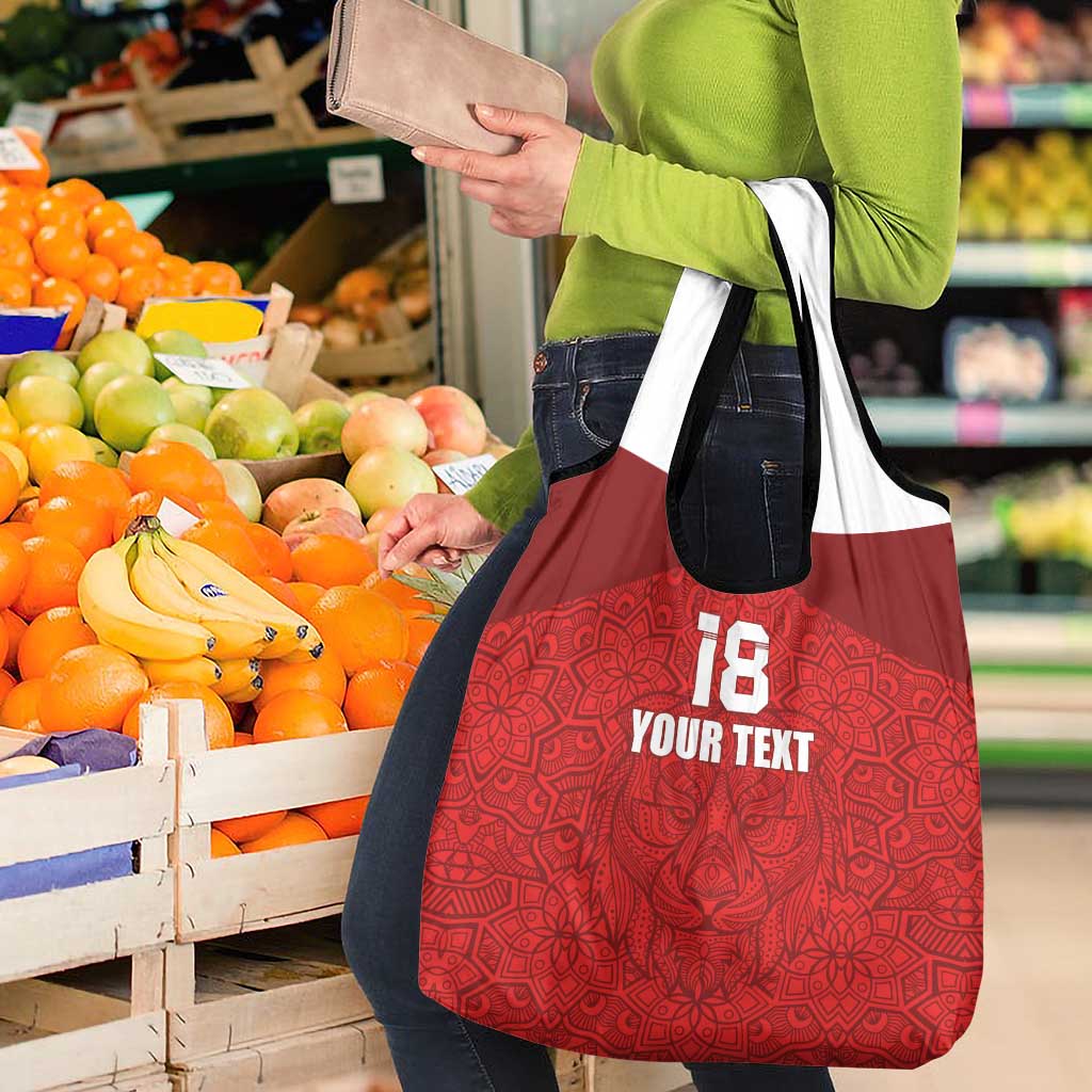 Custom Czech Republic Football Red Version Grocery Bag Go Champion Sporty Style LT18