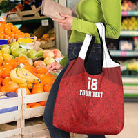 Custom Czech Republic Football Red Version Grocery Bag Go Champion Sporty Style LT18