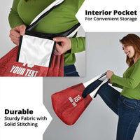 Custom Czech Republic Football Red Version Grocery Bag Go Champion Sporty Style LT18