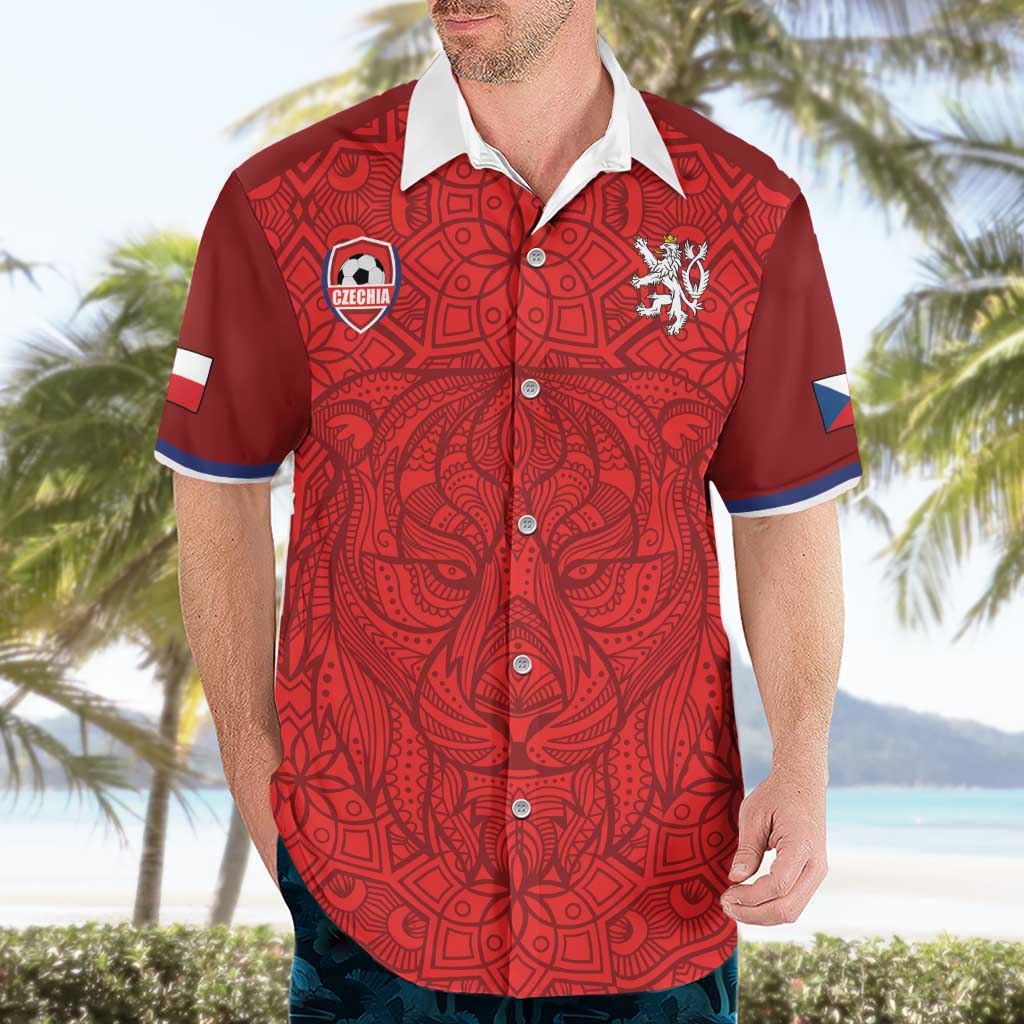 Custom Czech Republic Football Red Version Hawaiian Shirt Go Champion Sporty Style LT18
