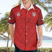 Custom Czech Republic Football Red Version Hawaiian Shirt Go Champion Sporty Style LT18