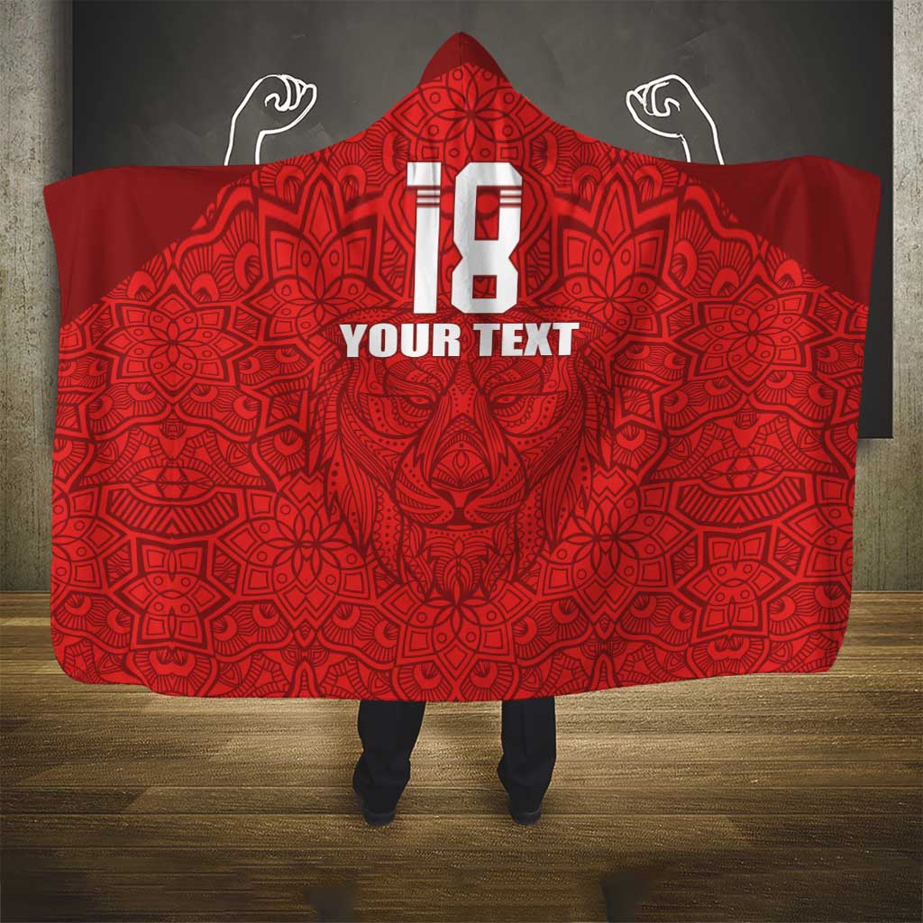 Custom Czech Republic Football Red Version Hooded Blanket Go Champion Sporty Style LT18