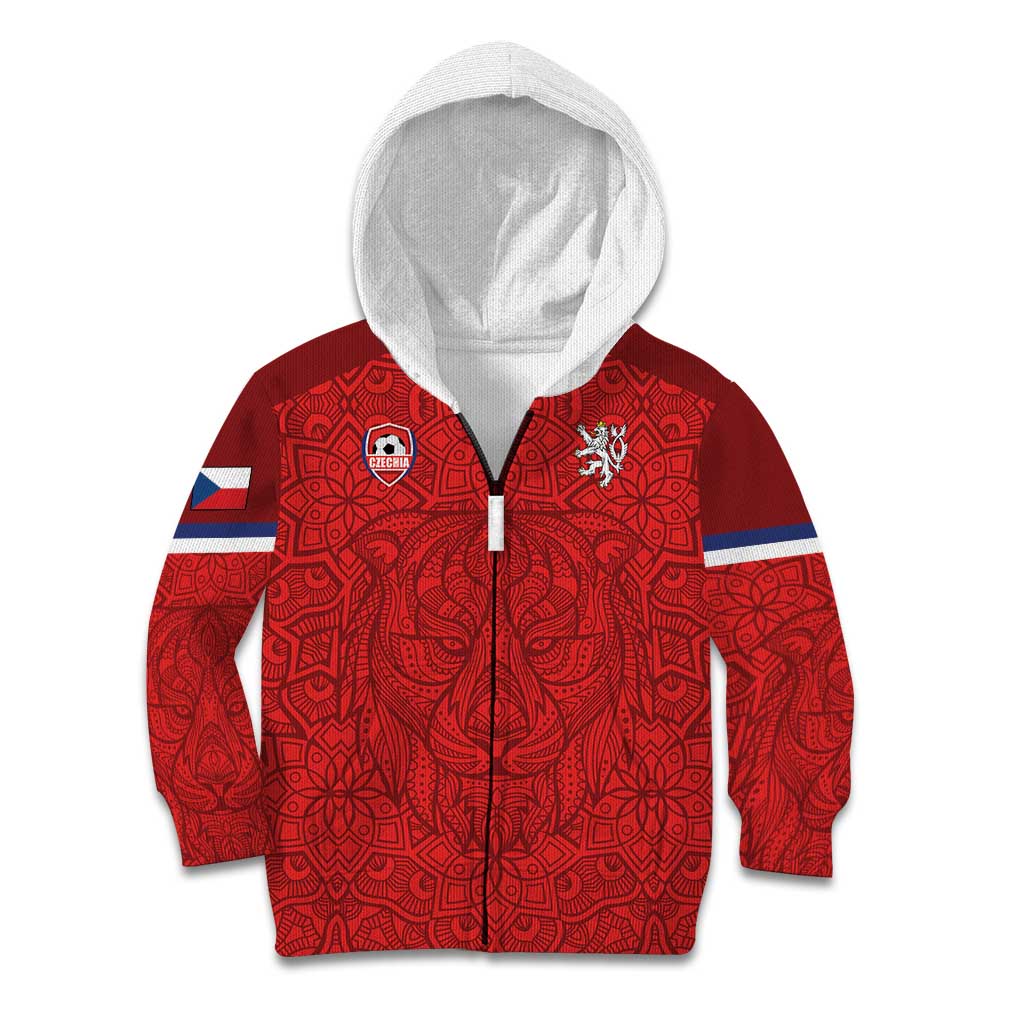 Custom Czech Republic Football Red Version Kid Hoodie Go Champion Sporty Style LT18