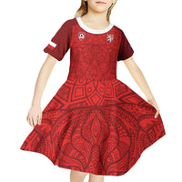 Custom Czech Republic Football Red Version Kid Short Sleeve Dress Go Champion Sporty Style LT18