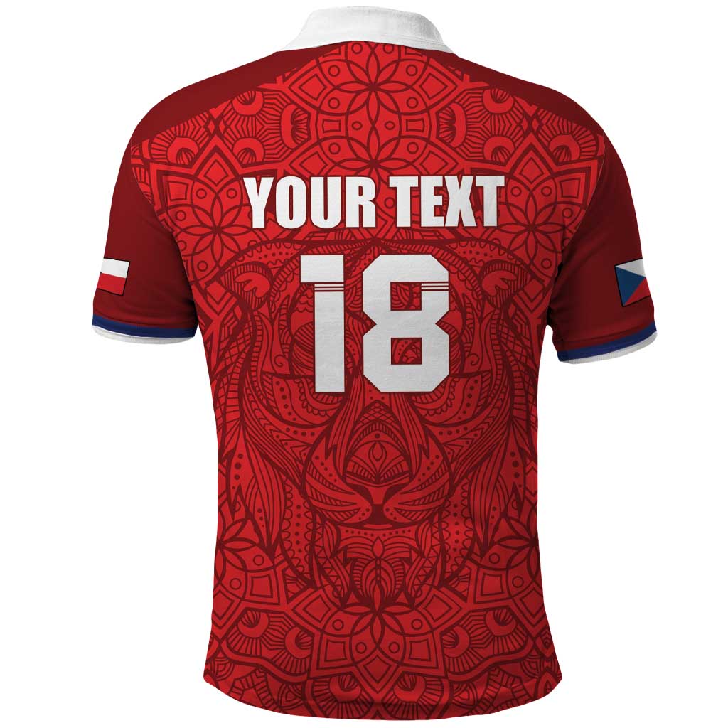 Custom Czech Republic Football Red Version Polo Shirt Go Champion Sporty Style LT18