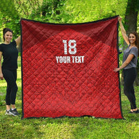 Custom Czech Republic Football Red Version Quilt Go Champion Sporty Style LT18