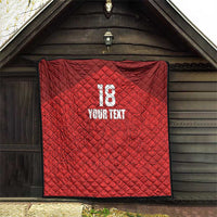 Custom Czech Republic Football Red Version Quilt Go Champion Sporty Style LT18