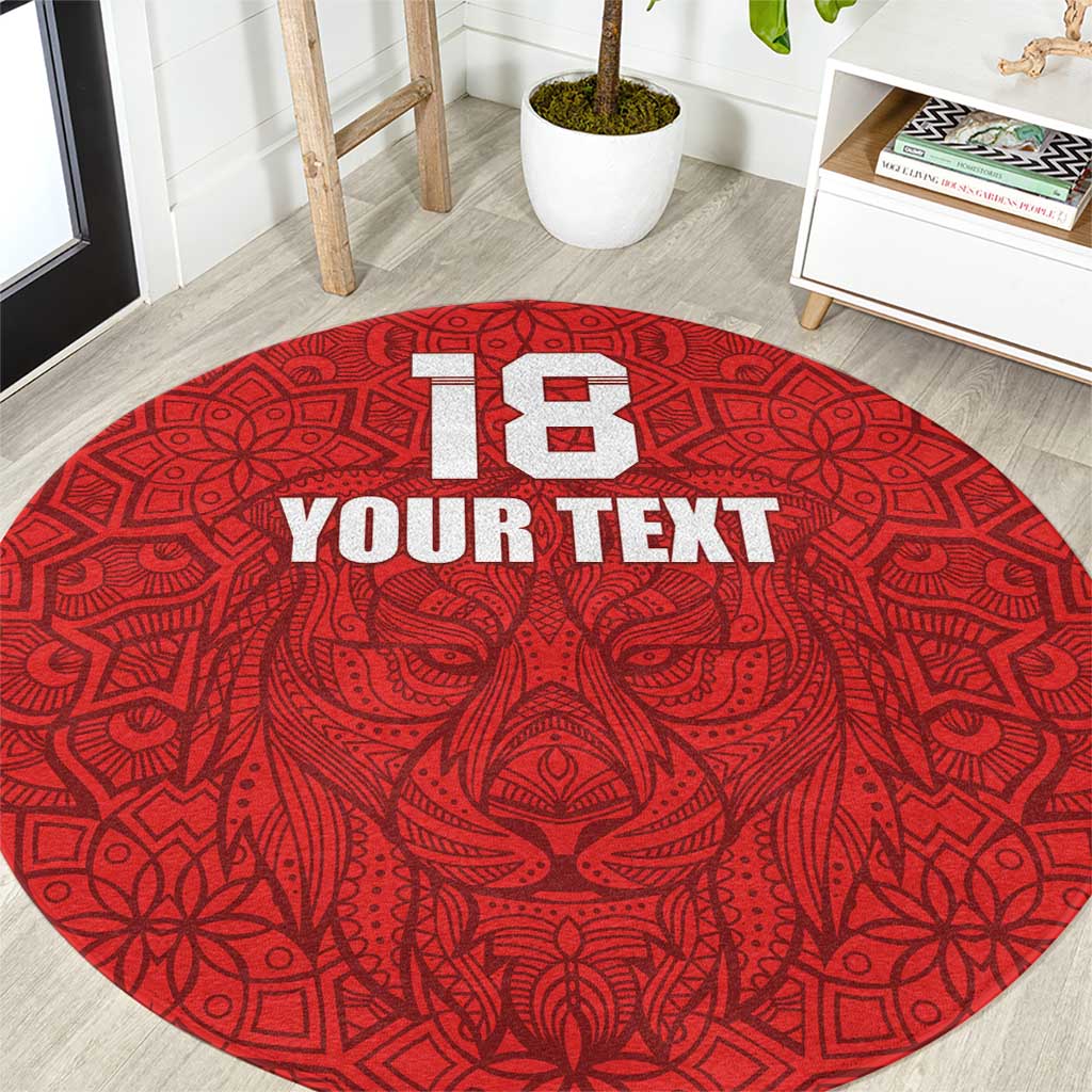 Custom Czech Republic Football Red Version Round Carpet Go Champion Sporty Style LT18