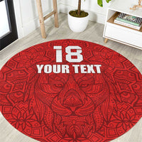 Custom Czech Republic Football Red Version Round Carpet Go Champion Sporty Style LT18