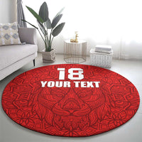 Custom Czech Republic Football Red Version Round Carpet Go Champion Sporty Style LT18
