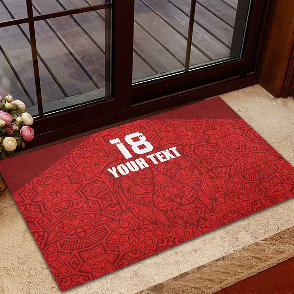 Custom Czech Republic Football Red Version Rubber Doormat Go Champion Sporty Style LT18