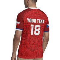 Custom Czech Republic Football Red Version Rugby Jersey Go Champion Sporty Style LT18