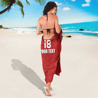 Custom Czech Republic Football Red Version Sarong Go Champion Sporty Style LT18