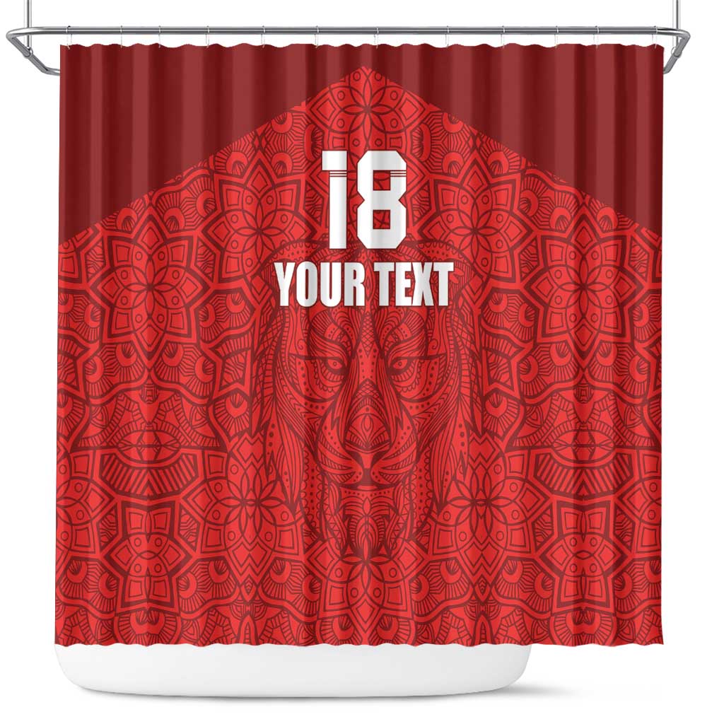 Custom Czech Republic Football Red Version Shower Curtain Go Champion Sporty Style LT18