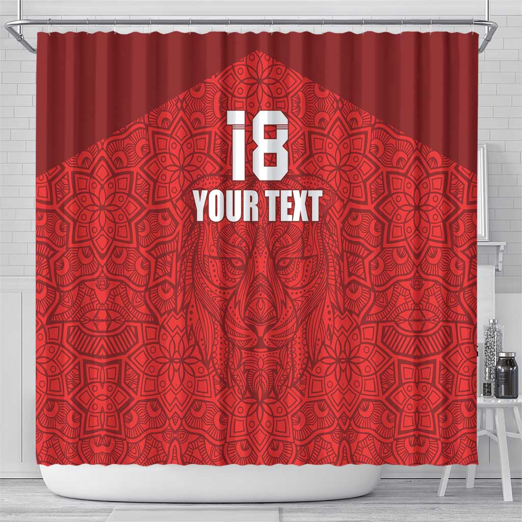 Custom Czech Republic Football Red Version Shower Curtain Go Champion Sporty Style LT18