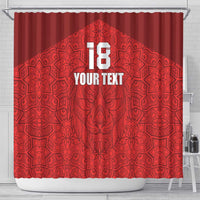 Custom Czech Republic Football Red Version Shower Curtain Go Champion Sporty Style LT18