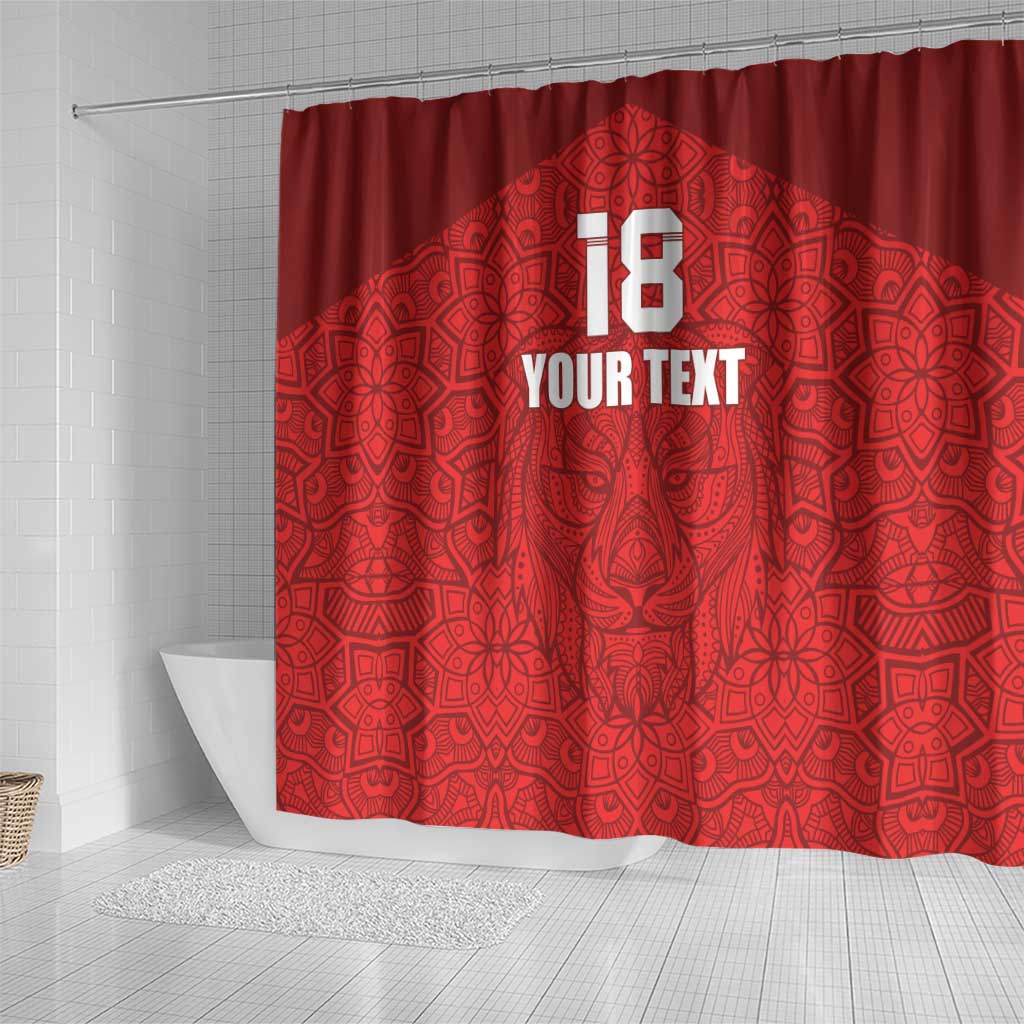 Custom Czech Republic Football Red Version Shower Curtain Go Champion Sporty Style LT18