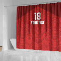 Custom Czech Republic Football Red Version Shower Curtain Go Champion Sporty Style LT18