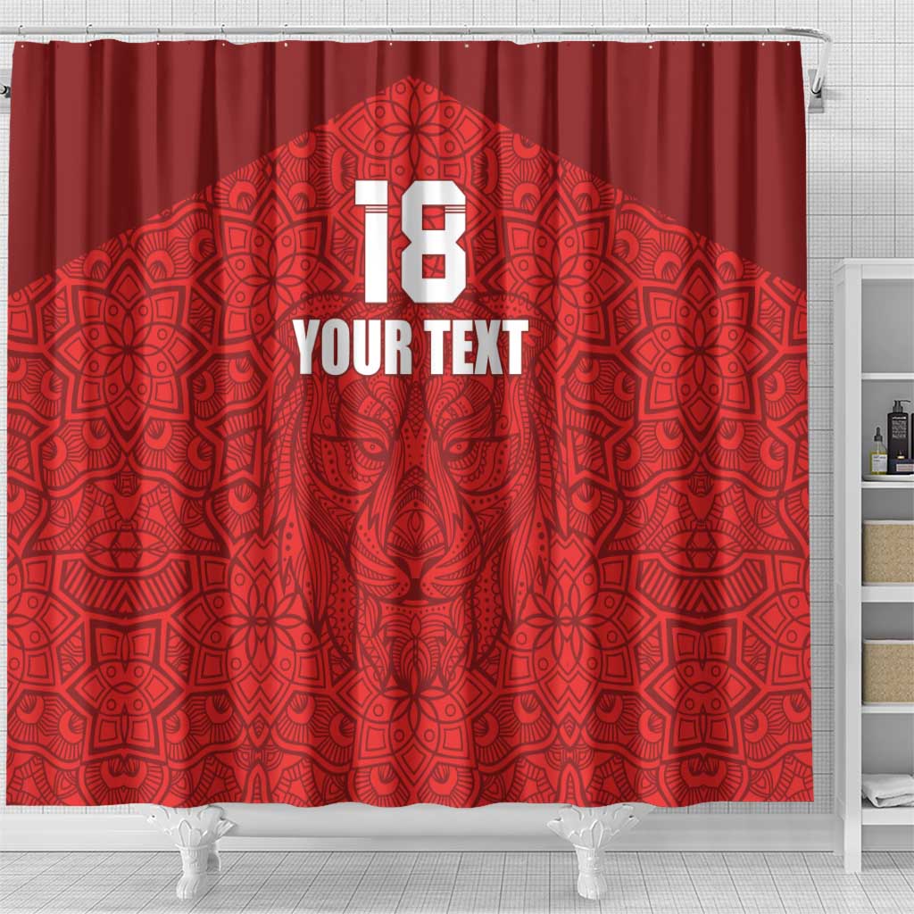 Custom Czech Republic Football Red Version Shower Curtain Go Champion Sporty Style LT18