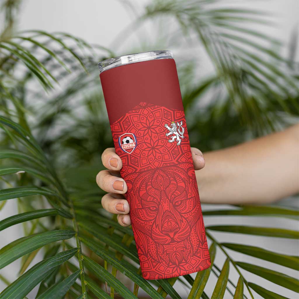 Custom Czech Republic Football Red Version Skinny Tumbler Go Champion Sporty Style LT18