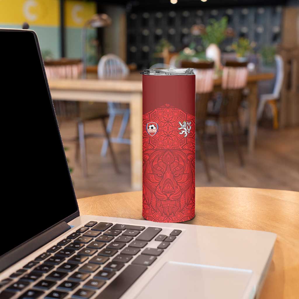 Custom Czech Republic Football Red Version Skinny Tumbler Go Champion Sporty Style LT18