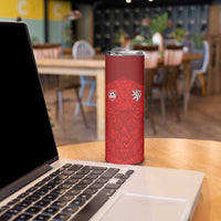 Custom Czech Republic Football Red Version Skinny Tumbler Go Champion Sporty Style LT18