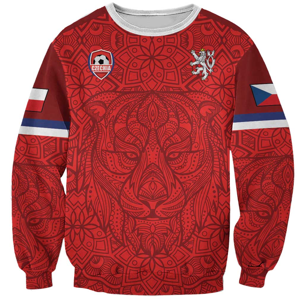 Custom Czech Republic Football Red Version Sweatshirt Go Champion Sporty Style LT18