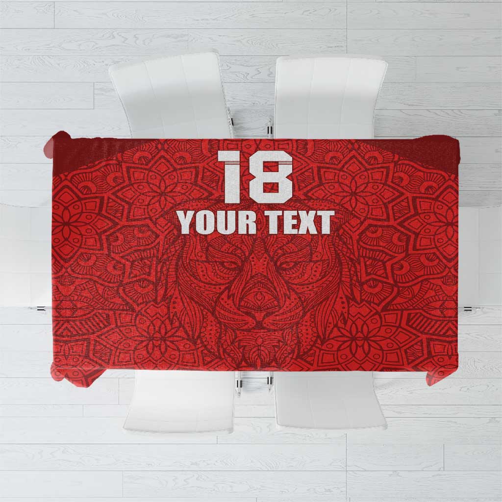 Custom Czech Republic Football Red Version Tablecloth Go Champion Sporty Style LT18