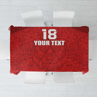 Custom Czech Republic Football Red Version Tablecloth Go Champion Sporty Style LT18